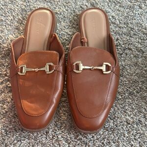 Old Navy Brown Leather Slip-On Loafers